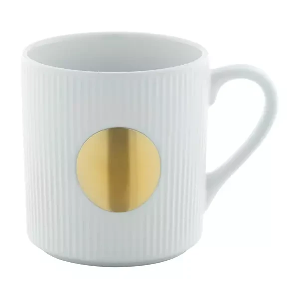 Керамична чаша с месингова плоча за гравиране 330 ml MUG-97-W